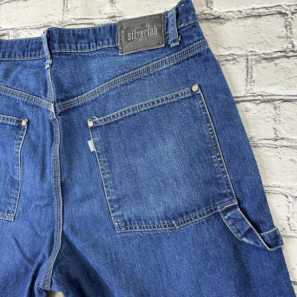 Levi’s Silvertab Vintage Carpenter Blue Jeans 36 x 28 Hip Hop Baggy Y2K Rare - Picture 2 of 13